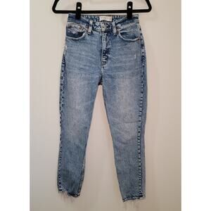 Abercrombie &‎ Fitch Curve Love The Mom High Rise Acid Wash Size 25/0